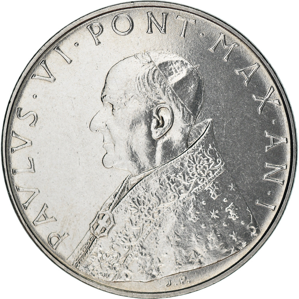 Coin, VATICAN CITY, Paul VI, 100 Lire, 1963, AU(55-58), Stainless Steel, KM:82.1