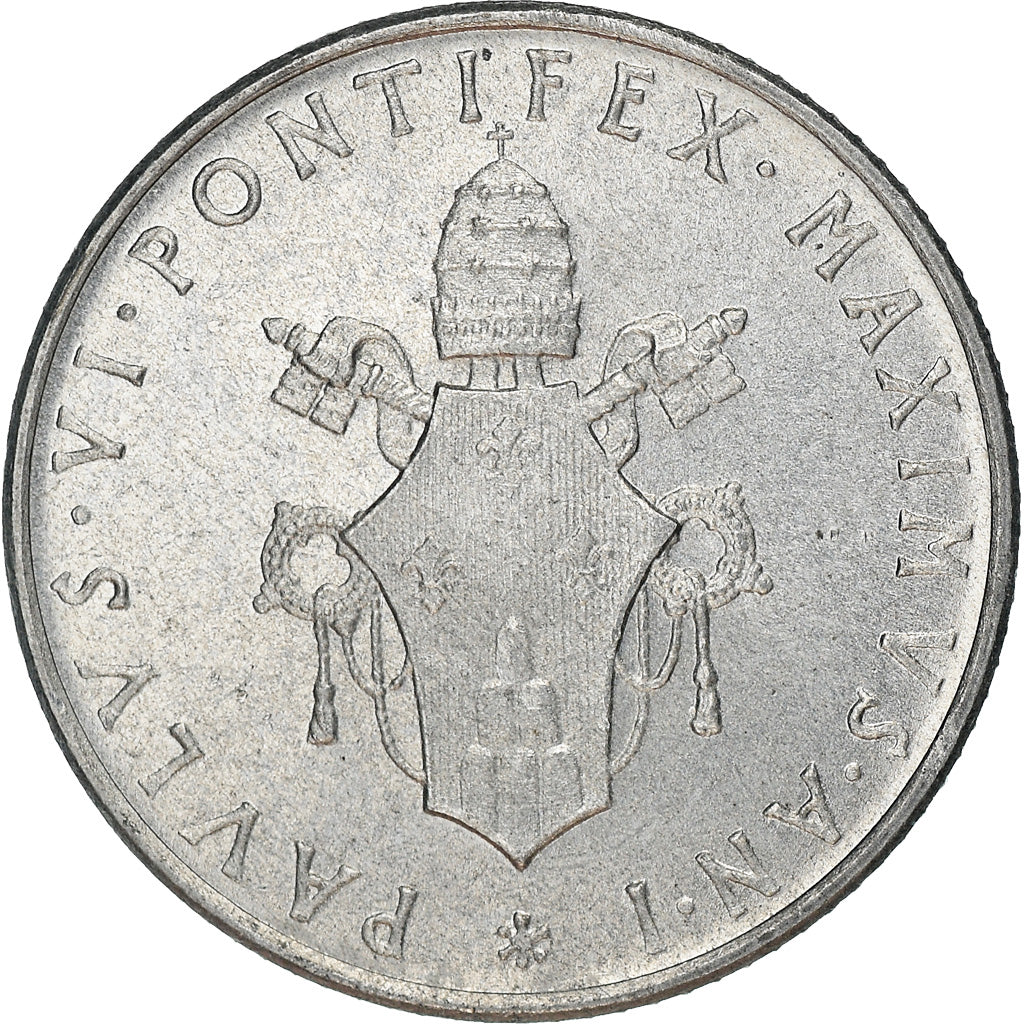 Münze, Vatikanstadt, Paul VI, 2 Lire, 1963, VZ, Aluminium, KM:77.1