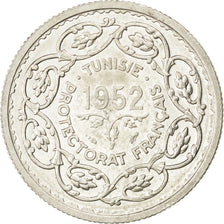 TUNISIA, 10 Francs, 1952, Paris, KM #1, AU(55-58), Silver, Lecompte #350, 9.96