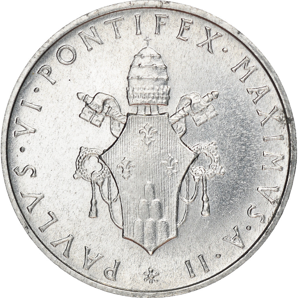 Coin, VATICAN CITY, Paul VI, Lira, 1964, MS(63), Aluminum, KM:76.2