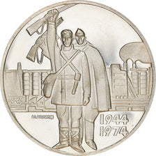 Coin, Bulgaria, Liberation from Fascism, 5 Leva, 1974, BE, AU(55-58), Silver