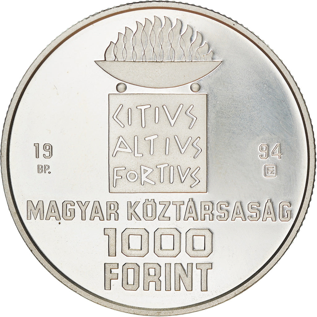 Monnaie, Hongrie, Jeux Olympiques Atlanta 1996, 1000 Forint, 1994, BE, SPL