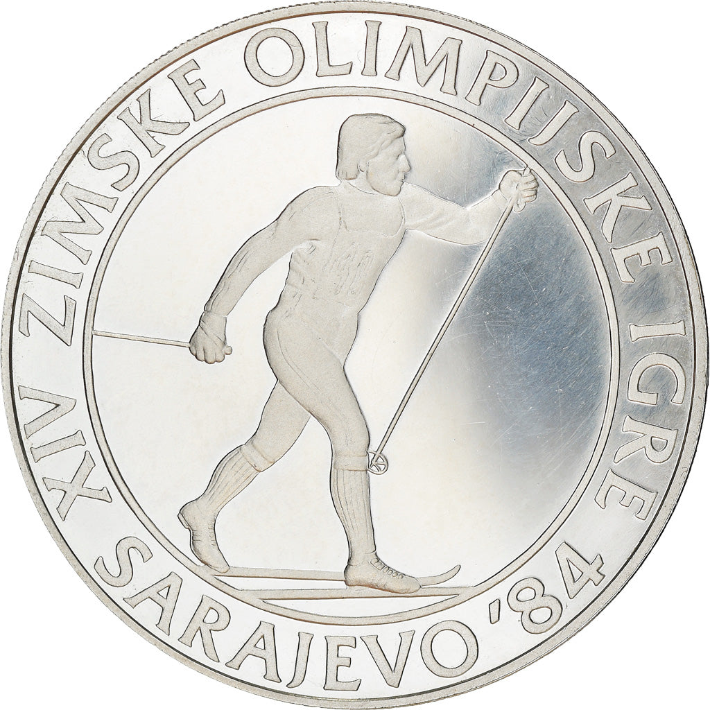 Moneta, Iugoslavia, Cross-country Skiing 1984, 500 Dinara, 1984, BE, FDC