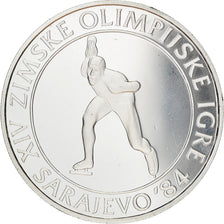 Coin, Yugoslavia, 1984 Winter Olympics, 100 Dinara, 1984, BE, MS(65-70), Silver