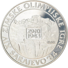 Coin, Yugoslavia, 1984 Winter Olympics, 250 Dinara, 1984, BE, MS(65-70), Silver