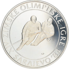 Coin, Yugoslavia, 1984 Winter Olympics, 100 Dinara, 1982, BE, MS(65-70), Silver
