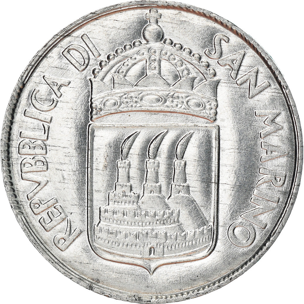 Moeda, San Marino, Lira, 1973, Rome, MS(63), Alumínio, KM:22