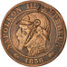 FRANCE, Napoléon III, 5 Centimes, 1856, Lyon, KM #777.4, VF(20-25), Bronze, 25.1