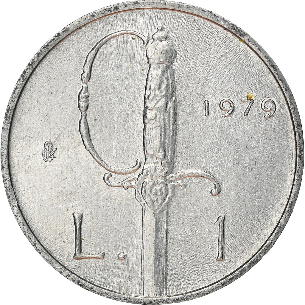 Moneta, San Marino, Lira, 1979, Rome, EF(40-45), Aluminium, KM:89