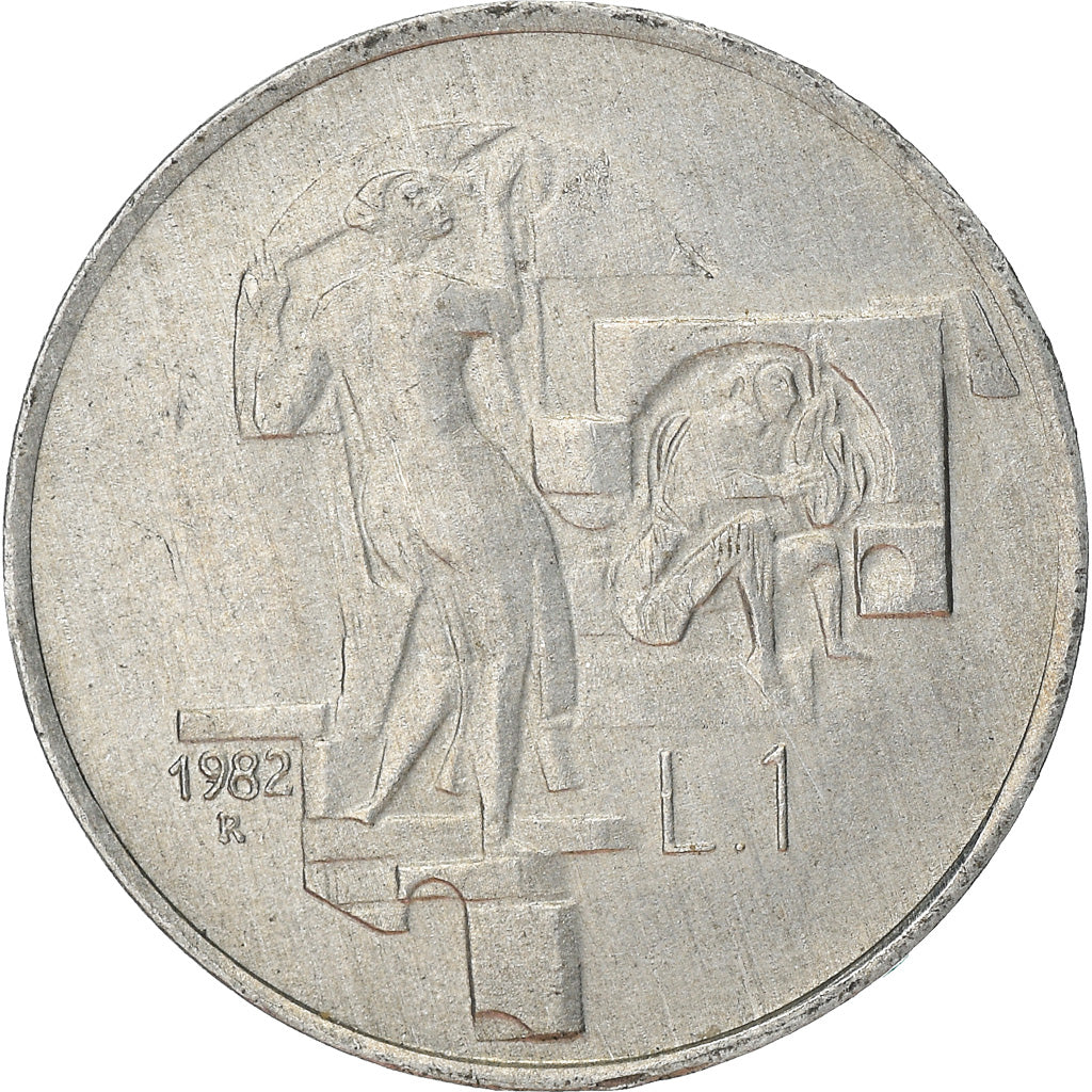 Coin, San Marino, Lira, 1982, Rome, EF(40-45), Aluminum, KM:131