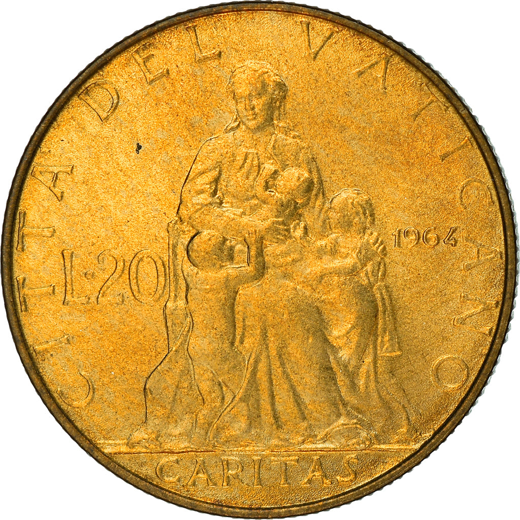 Moneta, PAŃSTWO WATYKAŃSKIE, Paul VI, 20 Lire, 1964, EF(40-45)
