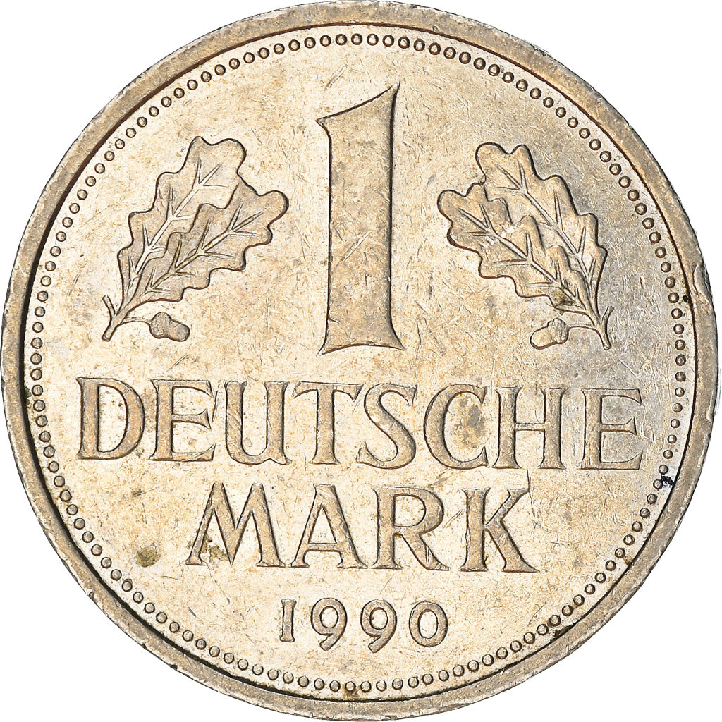 Moeda, ALEMANHA - REPÚBLICA FEDERAL, Mark, 1990, Stuttgart, VF(20-25)