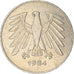 Münze, Bundesrepublik Deutschland, 5 Mark, 1984, Hamburg, S+, Copper-Nickel