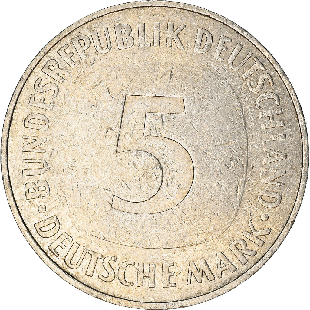 Münze, Bundesrepublik Deutschland, 5 Mark, 1984, Hamburg, S+, Copper-Nickel