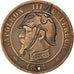 FRANCE, Napoléon III, 10 Centimes, 1854, Strasbourg, KM #771.3, VF(20-25), B...