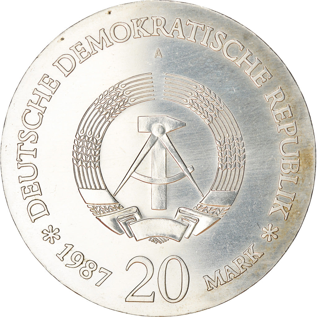 Moneta, NIEMCY - NRD, 20 Mark, 1987, Berlin, MS(63), Srebro