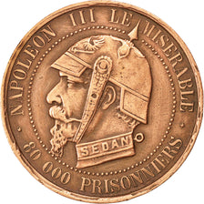FRANCE, 5 Centimes, 1870, EF(40-45), Bronze, 6.84