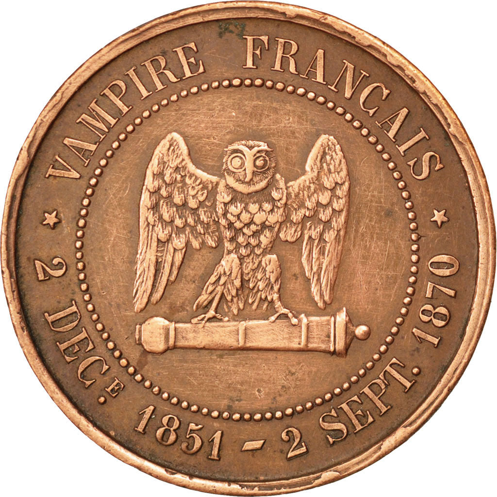 FRANCE, 5 Centimes, 1870, EF(40-45), Bronze, 6.84