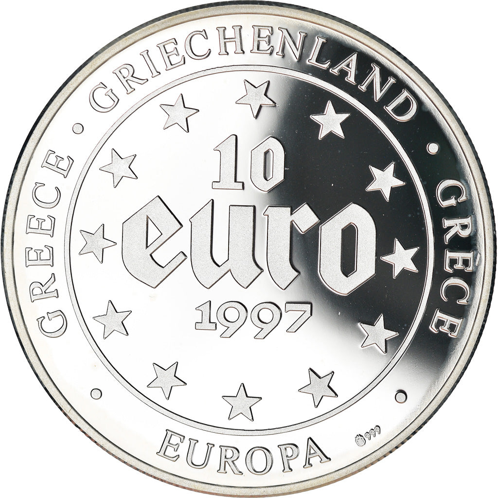 Grecia, 10 Euro, 1997, Fantasy Euro, FDC, Argento