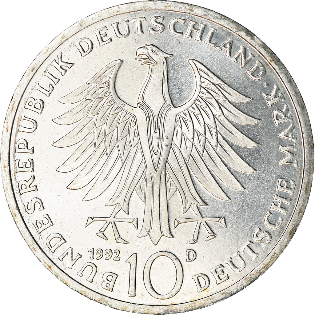 Coin, GERMANY - FEDERAL REPUBLIC, 10 Mark, 1992, Munich, Germany, MS(65-70)