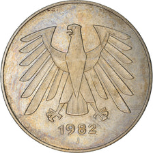 Coin, GERMANY - FEDERAL REPUBLIC, 5 Mark, 1982, Hambourg, EF(40-45)