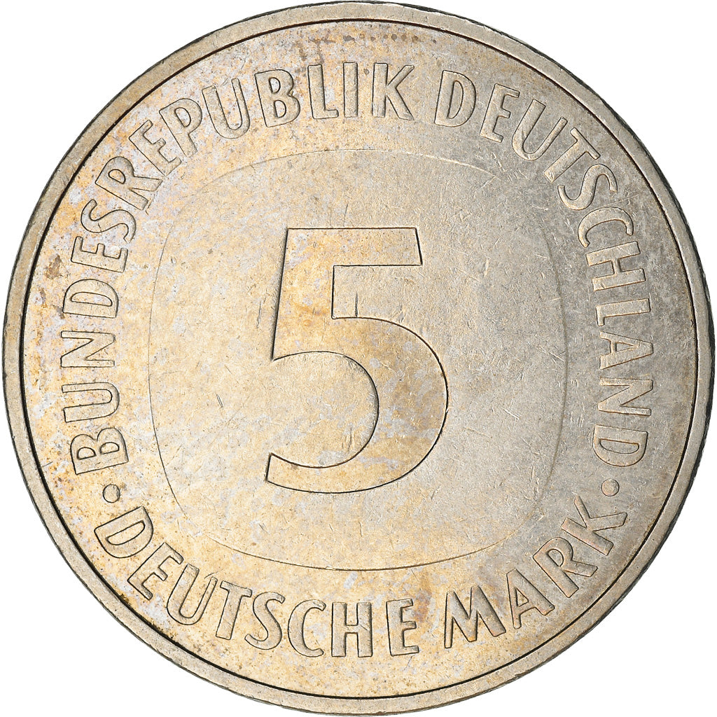 Coin, GERMANY - FEDERAL REPUBLIC, 5 Mark, 1982, Hambourg, EF(40-45)
