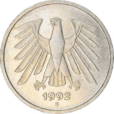 Coin, GERMANY - FEDERAL REPUBLIC, 5 Mark, 1992, Stuttgart, EF(40-45)