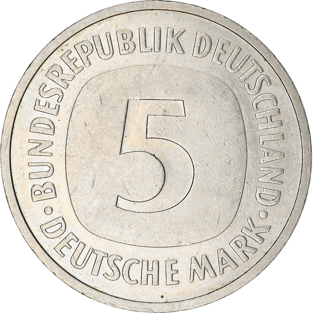 Coin, GERMANY - FEDERAL REPUBLIC, 5 Mark, 1994, Karlsruhe, EF(40-45)