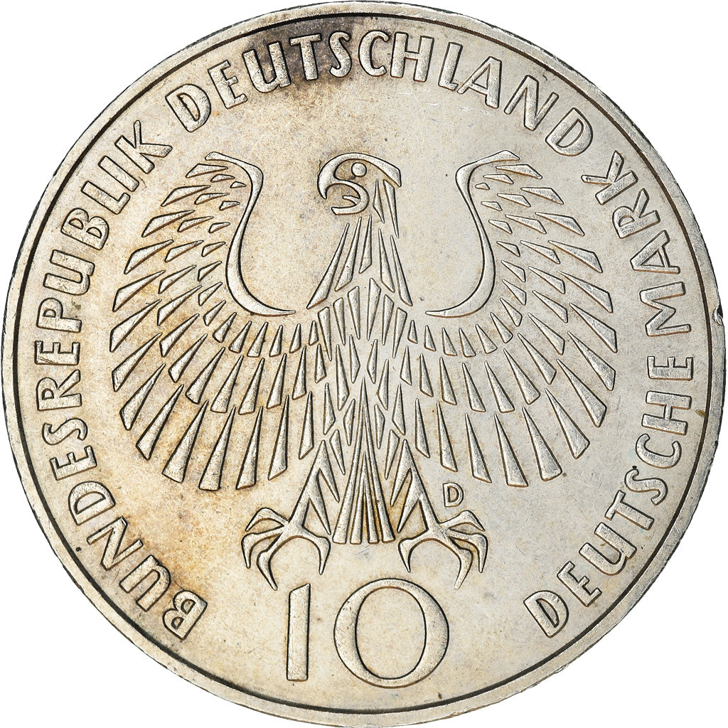 Moneta, GERMANIA - REPUBBLICA FEDERALE, 10 Mark, 1972, Munich, SPL-, Argento