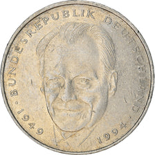 Moneta, GERMANIA - REPUBBLICA FEDERALE, 2 Mark, 1994, Hambourg, MB+, Nichel