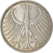 Coin, GERMANY - FEDERAL REPUBLIC, 5 Mark, 1951, Hamburg, EF(40-45), Silver