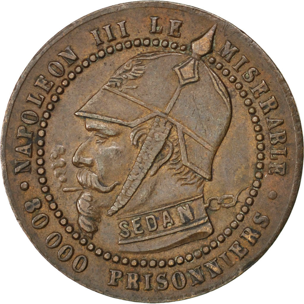 Francia, 5 Centimes, 1870, BB, Bronzo