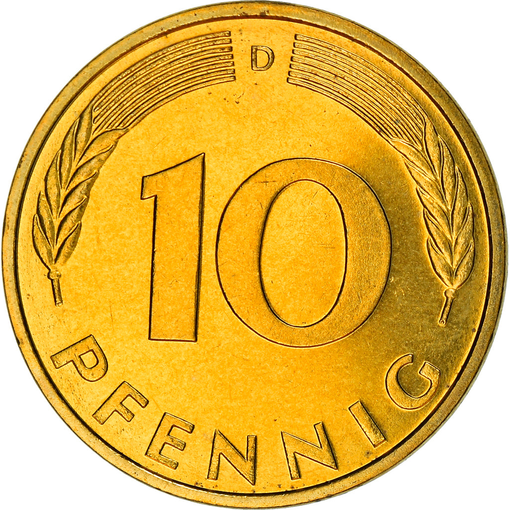 Monnaie, République fédérale allemande, 10 Pfennig, 1997, Munich, BE, SPL