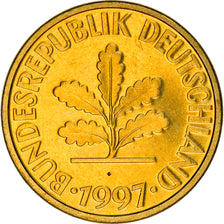 Coin, GERMANY - FEDERAL REPUBLIC, 10 Pfennig, 1997, Berlin, BE, MS(63), Brass
