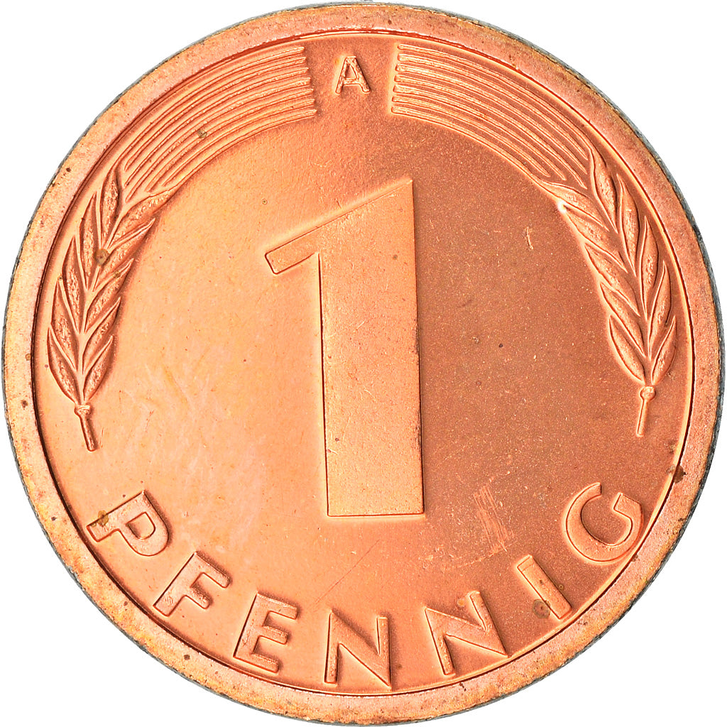 Moneta, GERMANIA - REPUBBLICA FEDERALE, Pfennig, 1997, Berlin, BE, SPL, Acciaio