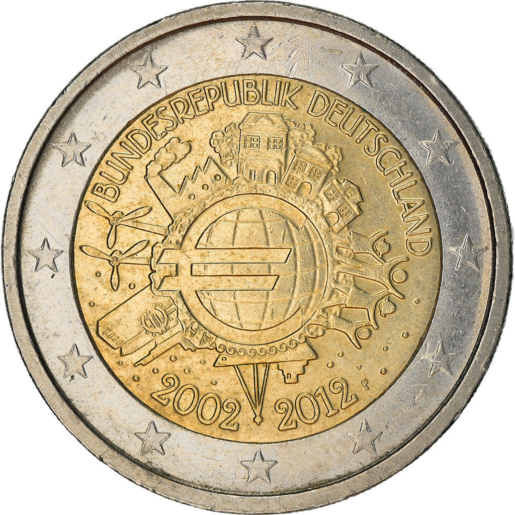 Germany, 2 Euro, 2012, Stuttgart, EF(40-45), Bi-Metallic, KM:New