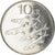 Moneda, Islandia, 10 Kronur, 2008, EBC, Níquel chapado en acero, KM:29.1a