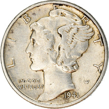 Moneda, Estados Unidos, Mercury Dime, Dime, 1941, U.S. Mint, Philadelphia, MBC