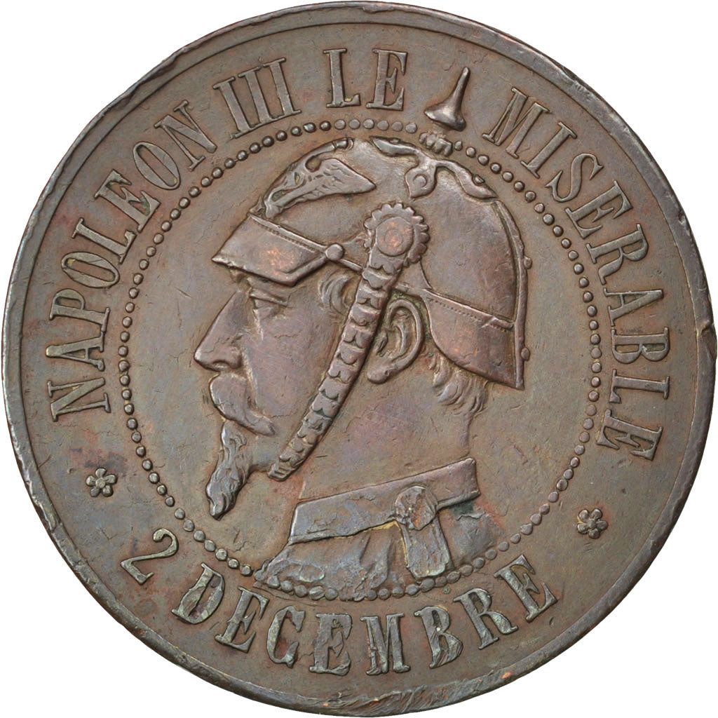 Francia, 10 Centimes, 1870, BB, Bronzo