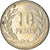 Moneda, Colombia, 10 Pesos, 1990, MBC, Cobre - níquel - cinc, KM:281.1