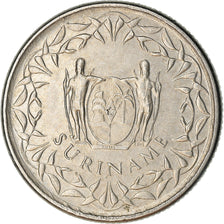 Coin, Surinam, 25 Cents, 1987, EF(40-45), Nickel plated steel, KM:14A