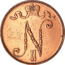 Moneta, Finlandia, 5 Pennia, 1914, BB, Rame, KM:15