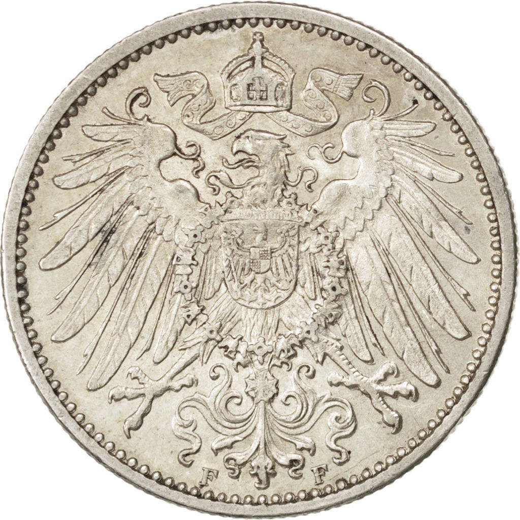Coin, GERMANY - EMPIRE, Wilhelm II, Mark, 1910, Stuttgart, AU(50-53), Silver