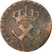 FRENCH COLONIES, 9 Deniers, 1722, La Rochelle, KM #5.2, VG(8-10), Copper,...