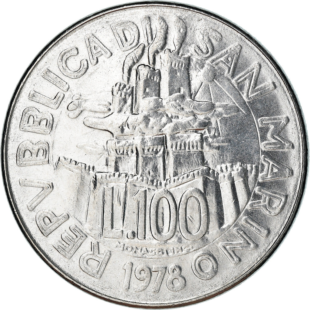 Monnaie, San Marino, 100 Lire, 1978, Rome, TTB, Steel, KM:82