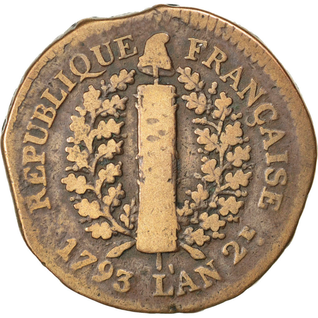 Stati tedeschi, MAINZ, Friedrich Karl Josef, 5 Sols, 1793, B, Rame, KM:603, G...