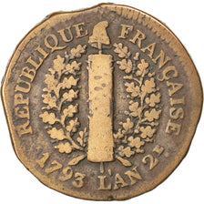 Stati tedeschi, MAINZ, Friedrich Karl Josef, 5 Sols, 1793, B, Rame, KM:603, G...