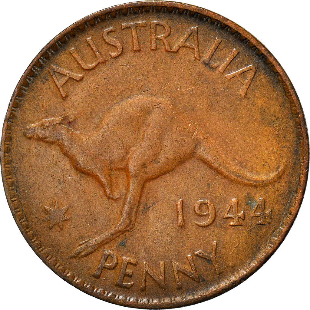 Moneta, Australia, George VI, Penny, 1944, BB, Bronzo, KM:36