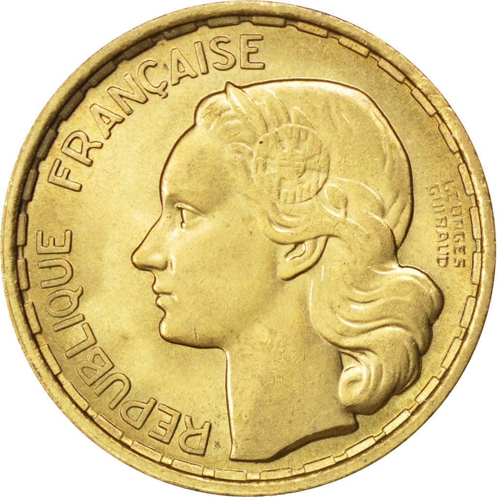 FRANCE, Guiraud, 20 Francs, 1950, Beaumont - Le Roger, KM #916.2, MS(63),...