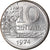 Coin, Brazil, 10 Centavos, 1974, error broadstruck, AU(55-58), Stainless Steel